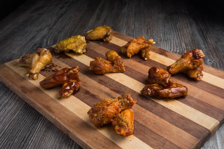 Chimac 15-20 Pc Wings: 15 Succulent Bone In or Boneless Wings with 3 Dip Included.