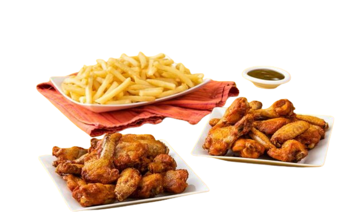 Chimac 20 Wings Pack: 20 crispy wings with a large side and 4 delicious dips.