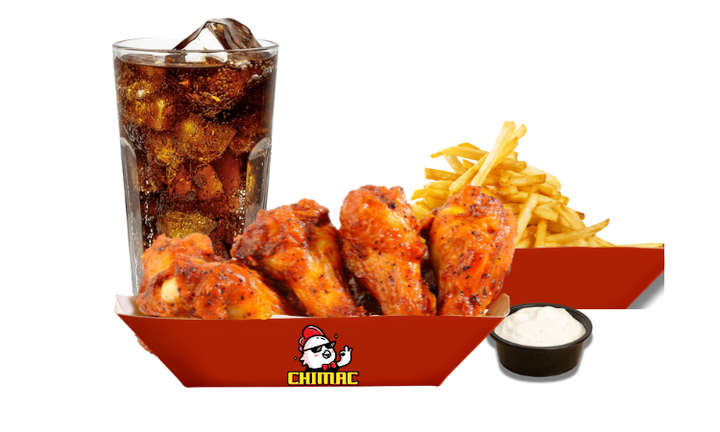 4-piece KBBQ wing combo with choice of sides and drink