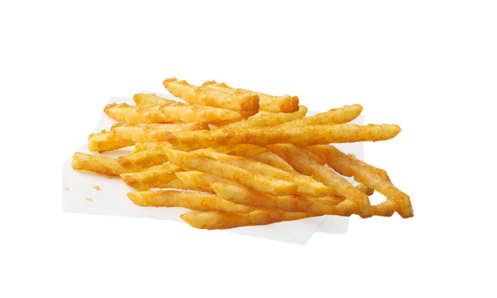 Chimac Fries: Crispy, Crunchy Fries with a coating of batter.
