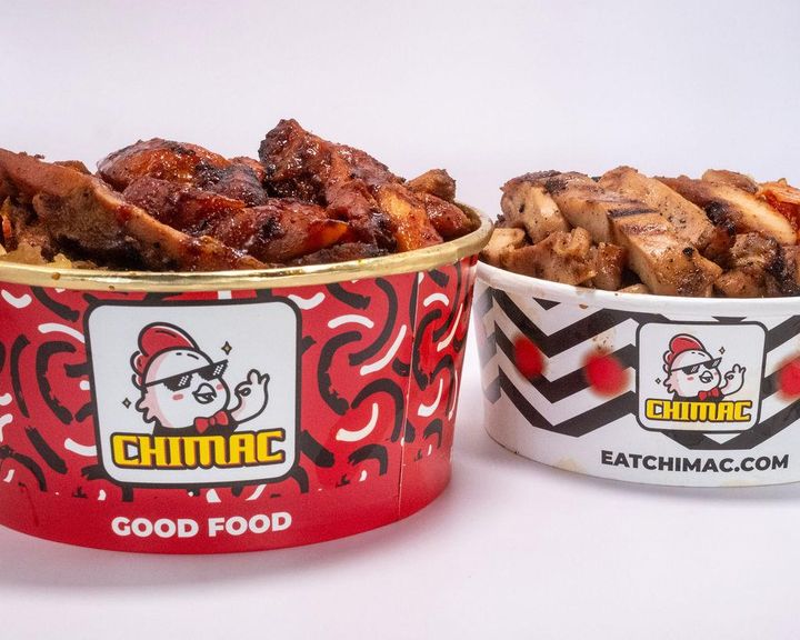 Authentic Korean BBQ chicken bowl with grilled marinated chicken and assorted toppings in Cypress, Texas.