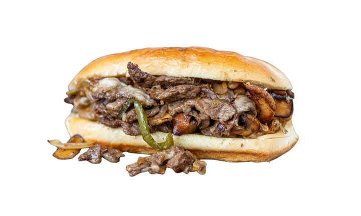 A unique Korean-style Philly cheesesteak sub with marinated meat and melted cheese at Chimac Houston.