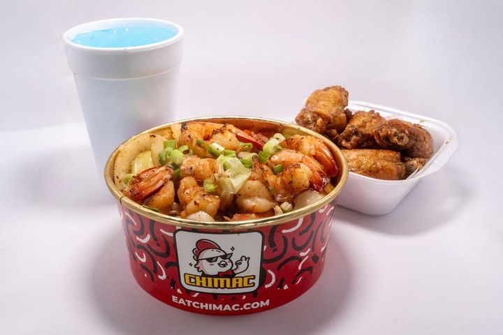 Shrimp Bowl + 6 Wings