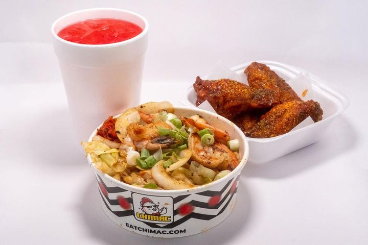 Sm Shrimp Bowl + 4 Wings