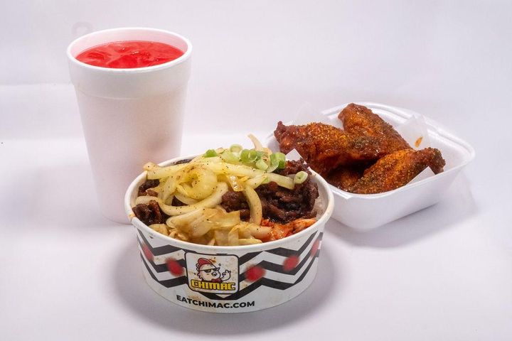 Sm Spicy Pork + 4 Wings