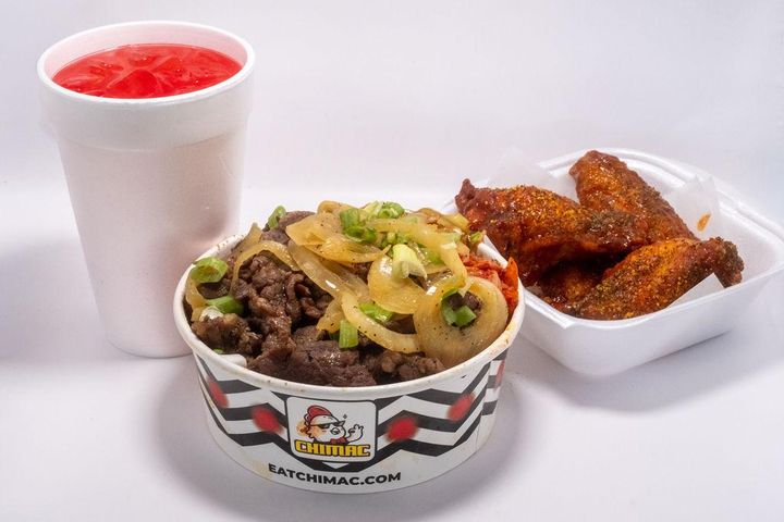 Sm Steak Bowl + 4 Wings